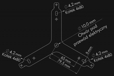 Salas tvaika nosūcēji Aztek Black - Melnais - Rysunek techniczny 2