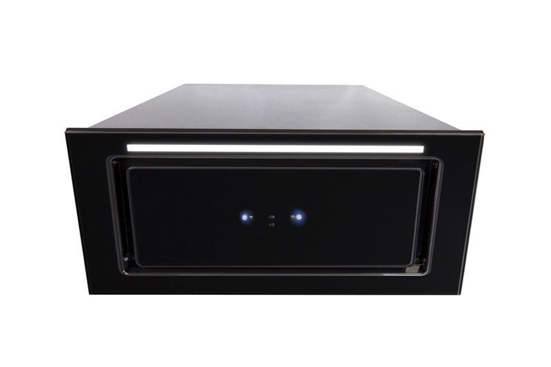 Iebūvējamie tvaika nosūcēji Lando Glass Black Gesture Control - Melns - zdjęcie produktu