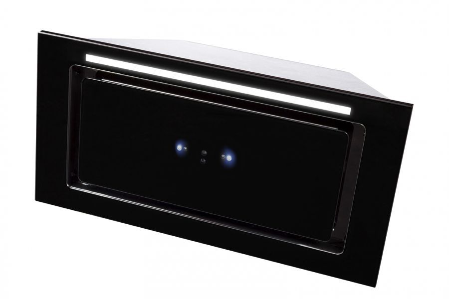 Iebūvējamie tvaika nosūcēji Lando Glass Black Gesture Control - Melns - zdjęcie produktu 5