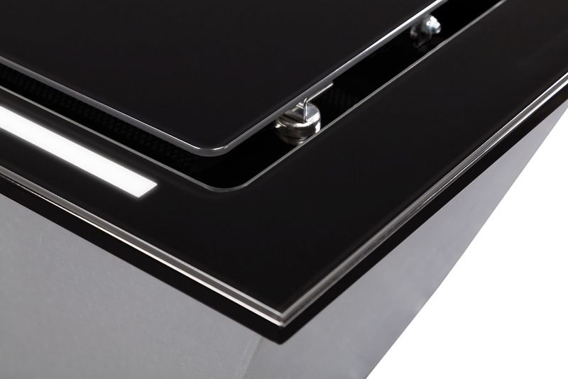 Iebūvējamie tvaika nosūcēji Lando Glass Black Gesture Control - Melns - zdjęcie produktu 7