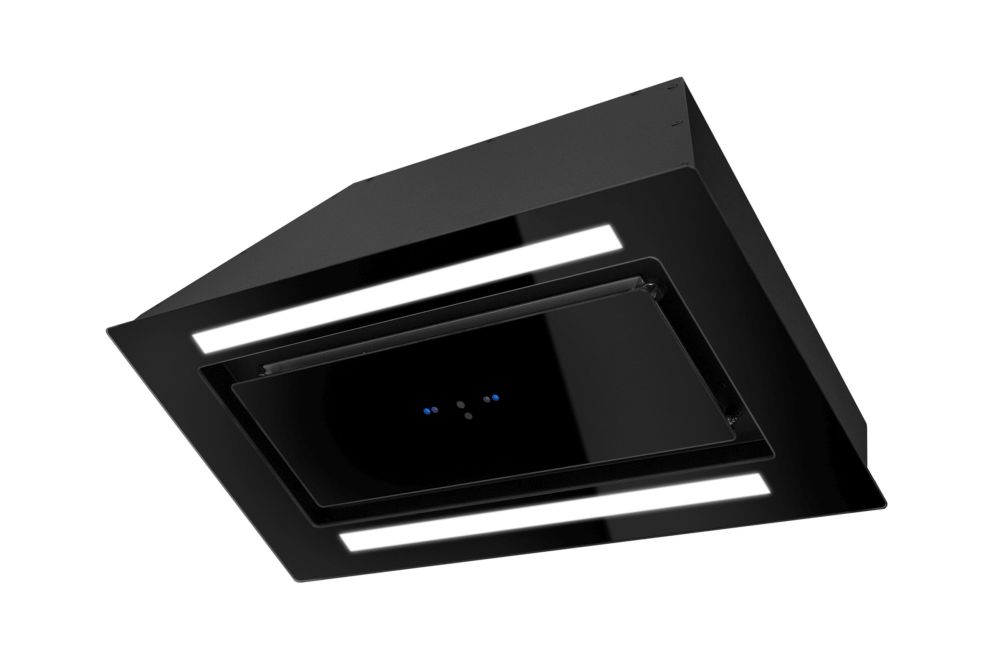 Iebūvējamie tvaika nosūcēji Lando Glass 2Strips Gesture Control Black - Melns - zdjęcie produktu 6