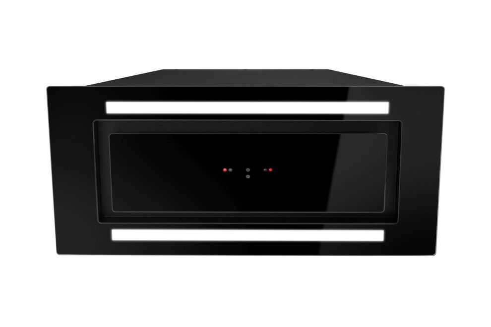 Iebūvējamie tvaika nosūcēji Lando Glass 2Strips Gesture Control Black - Melns - zdjęcie produktu 7