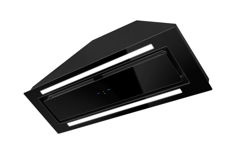 Iebūvējamie tvaika nosūcēji Lando Glass 2Strips Gesture Control Black - Melns - zdjęcie produktu 13