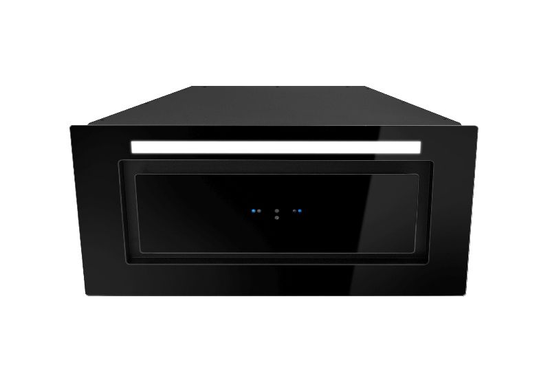 Iebūvējamie tvaika nosūcēji Lando Glass Gesture Control Black - Melns - zdjęcie produktu