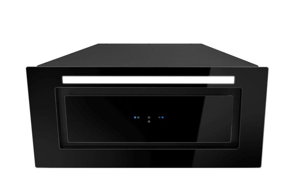 Iebūvējamie tvaika nosūcēji Lando Glass Gesture Control Black - Melns - zdjęcie produktu 3