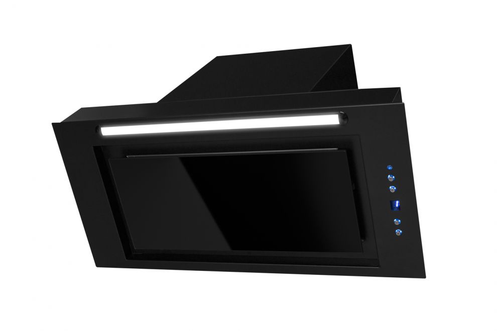 Iebūvējamie tvaika nosūcēji Micra Black Matt - Melns matēts - zdjęcie produktu 4