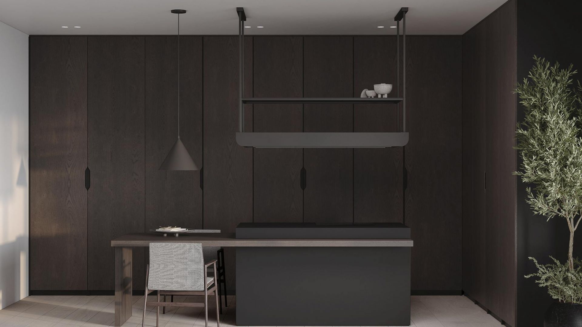 Salas tvaika nosūcēji Arne Wood Black Matt - Melns matēts - Wizualizacja 2