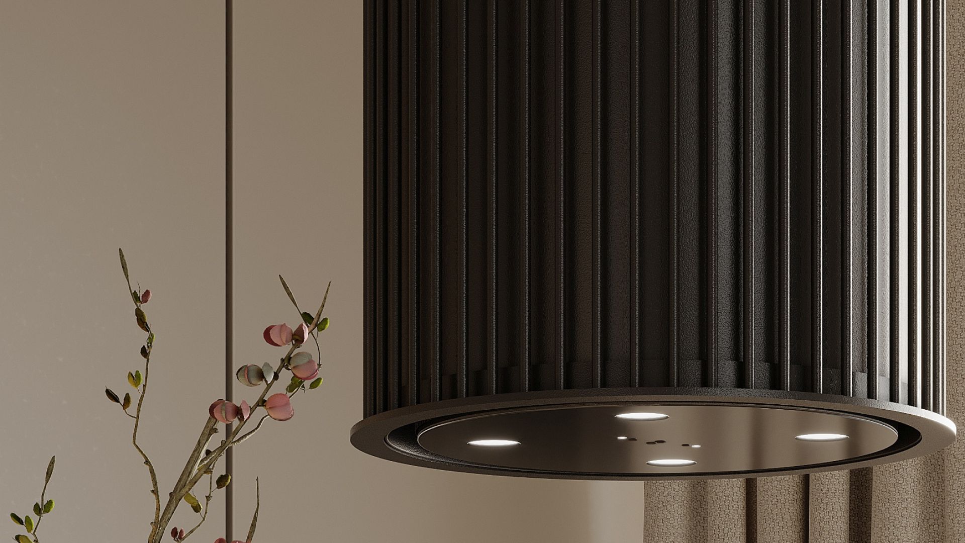 Salas tvaika nosūcēji Voliera N2 Black-Black - Melns - Wizualizacja 2