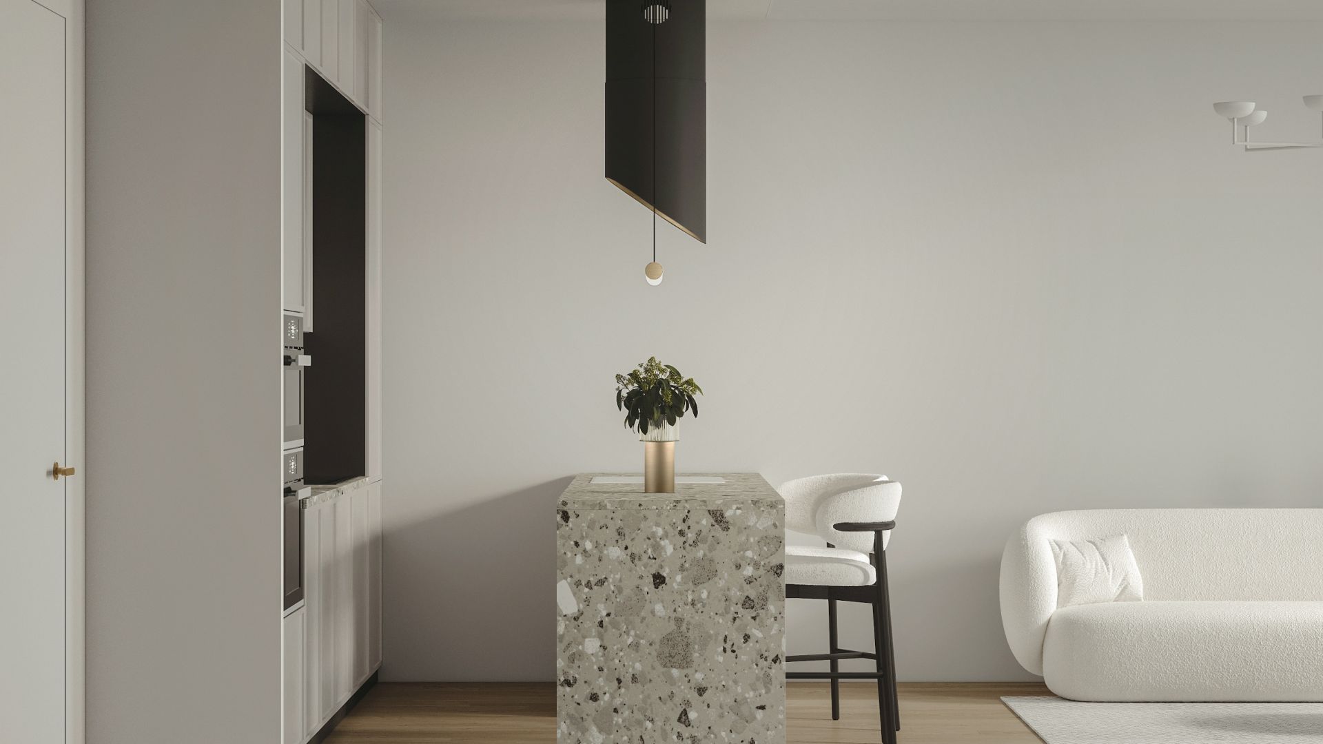 Salas tvaika nosūcēji Hiro Color Black-Gold - Black Matt/Gold - Wizualizacja 6