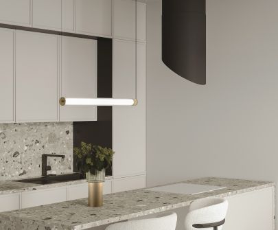 Salas tvaika nosūcēji Hiro Color Black-Gold - Black Matt/Gold - 40 cm - Wizualizacja