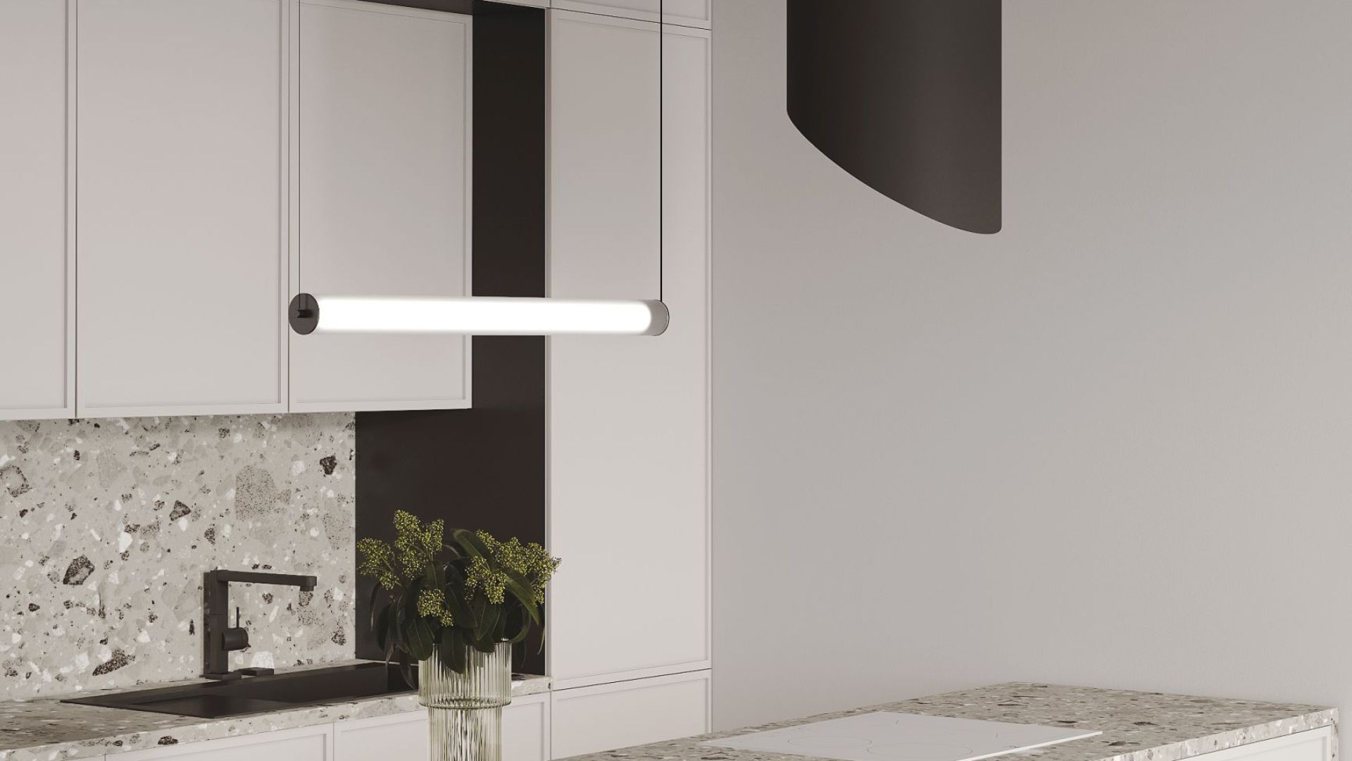 Salas tvaika nosūcēji Hiro Black Matt - Melns matēts - Wizualizacja 6