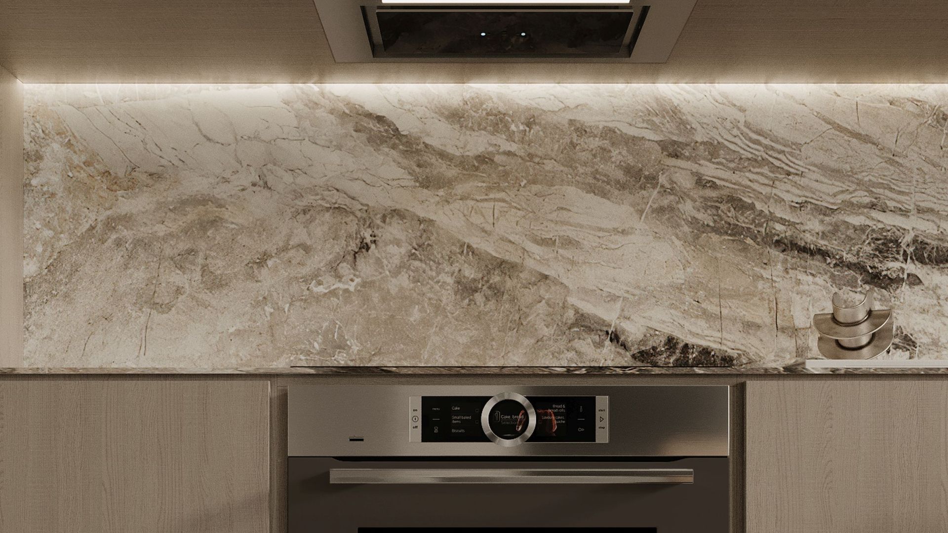 Iebūvējamie tvaika nosūcēji Micra Black - Melns - Wizualizacja 2