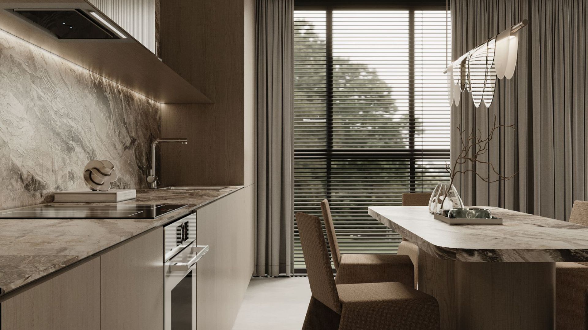 Iebūvējamie tvaika nosūcēji Micra Black - Melns - Wizualizacja 3