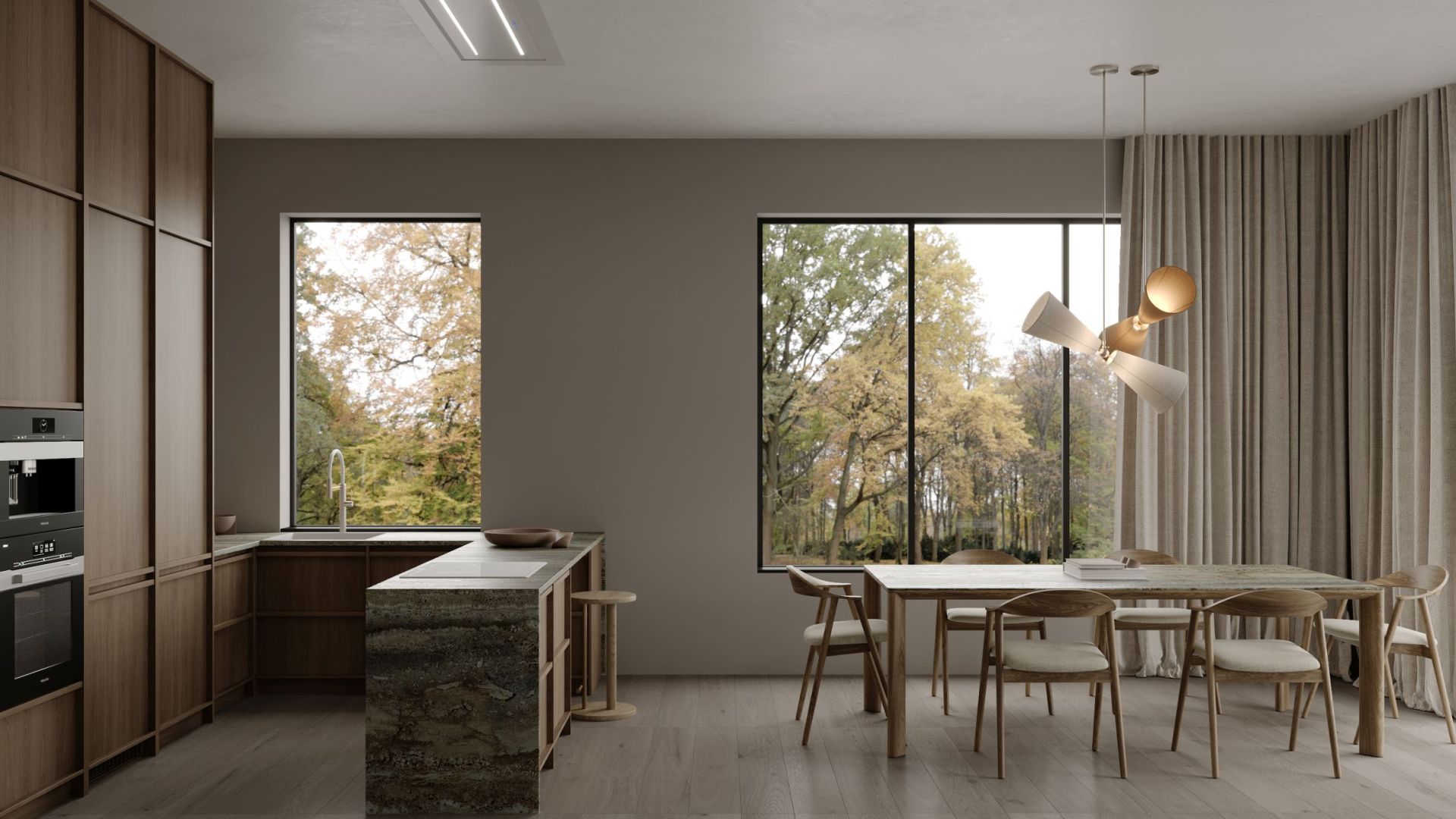 Griestu tvaika nosūcēji Grand Super Slim White - Balts - Wizualizacja 4