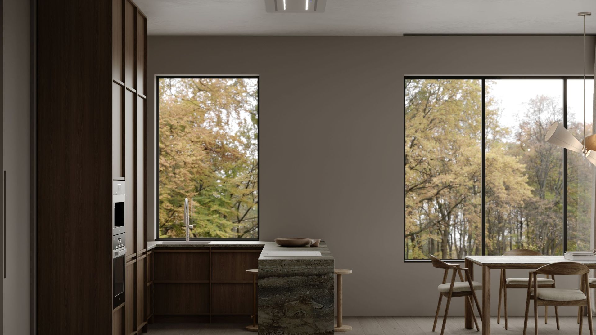 Griestu tvaika nosūcēji Grand Super Slim White - Balts - Wizualizacja 8