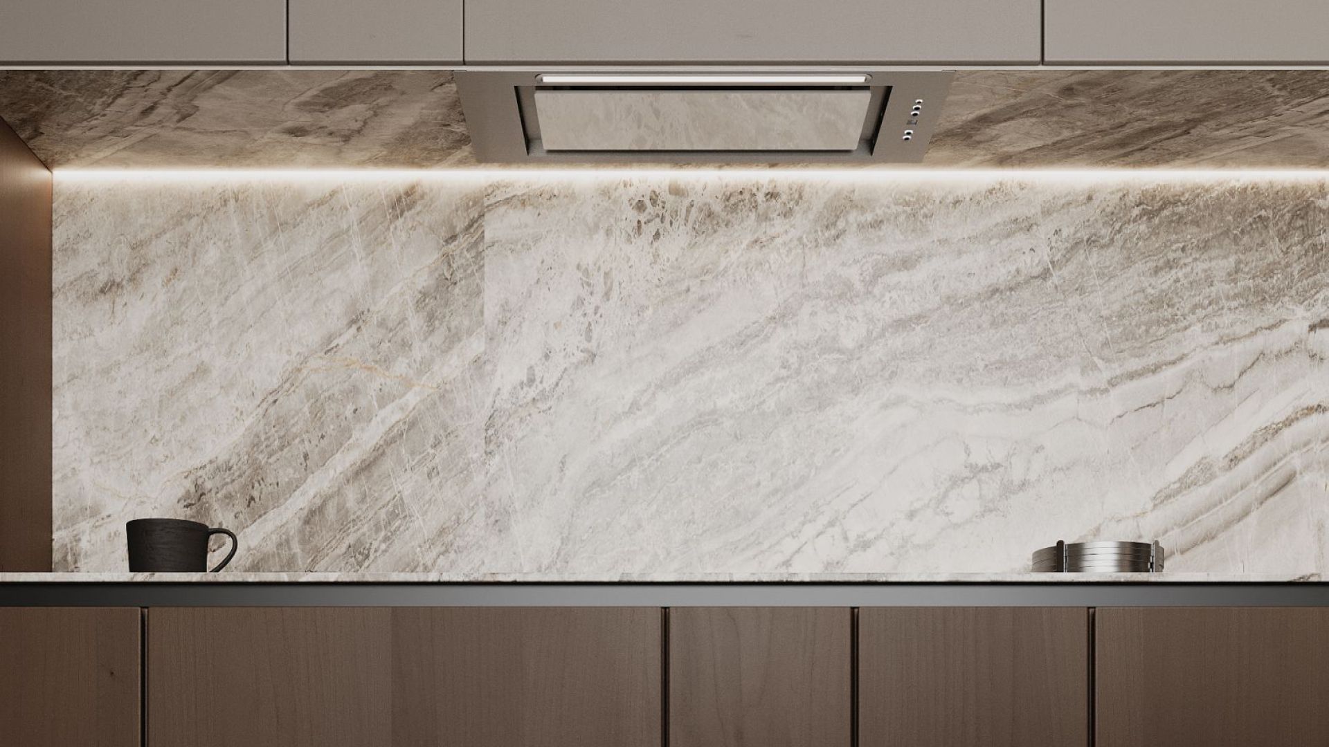 Iebūvējamie tvaika nosūcēji Micra White - Balts - Wizualizacja 4