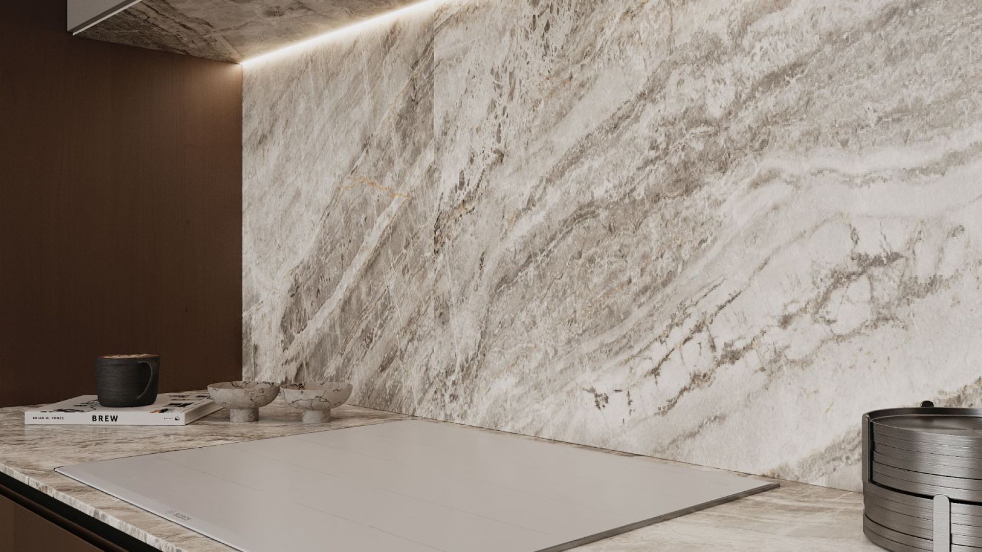 Iebūvējamie tvaika nosūcēji Micra White - Balts - Wizualizacja 5