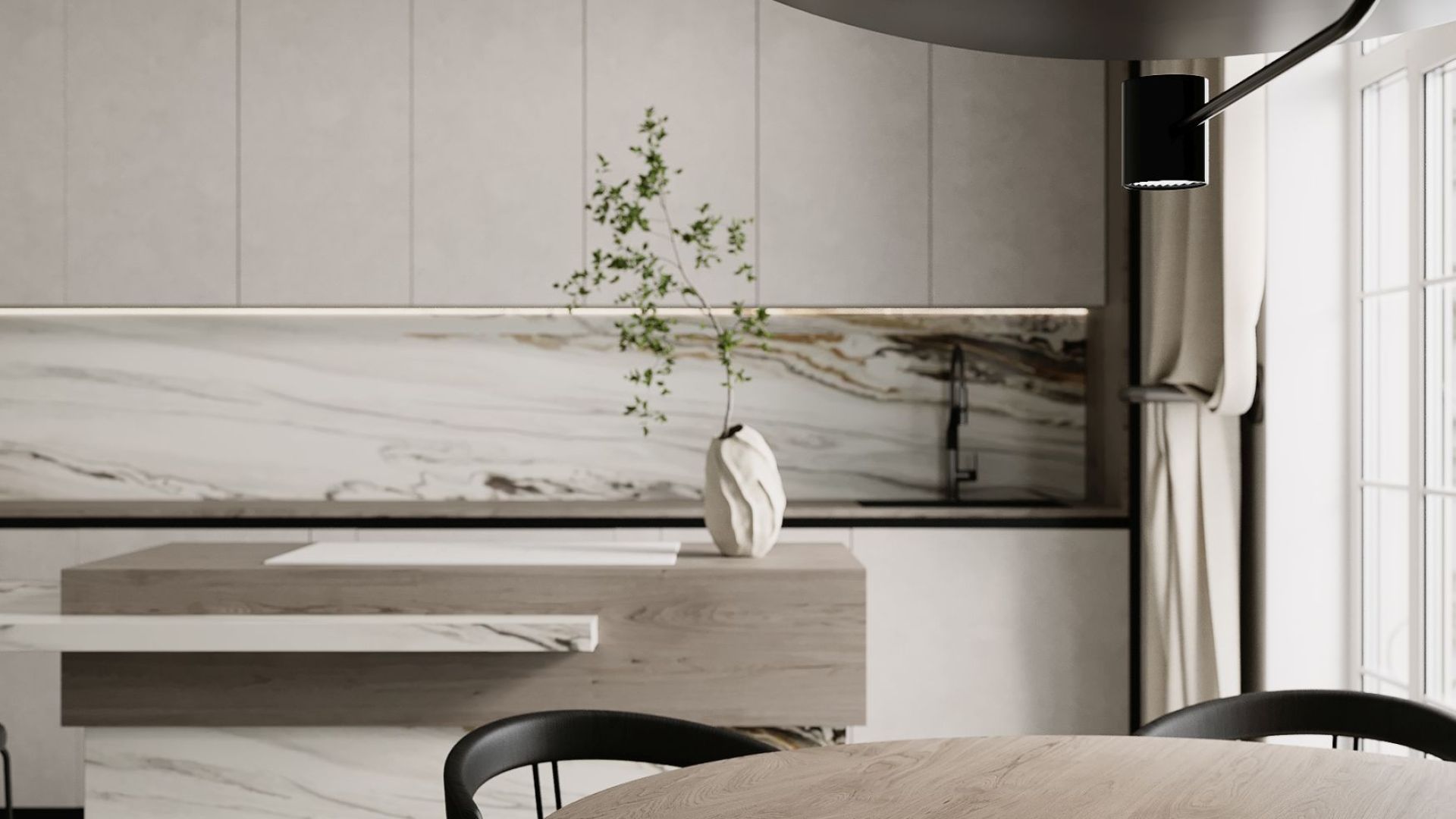 Griestu tvaika nosūcēji Planet Super Slim White - Balts - Wizualizacja 6