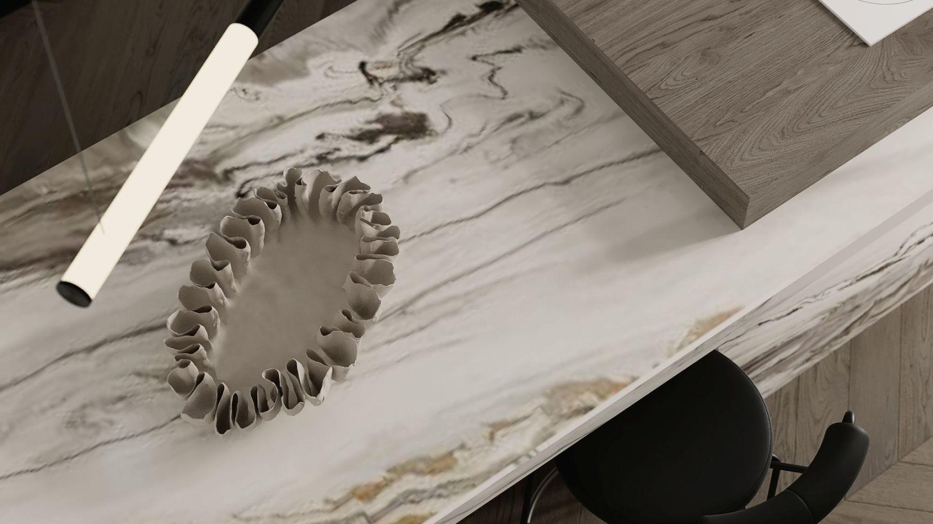 Griestu tvaika nosūcēji Planet Super Slim White - Balts - Wizualizacja 9