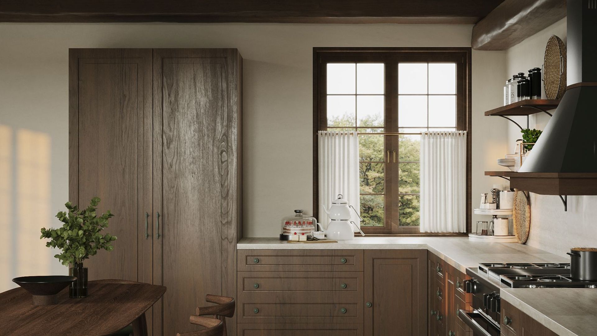 Rustikālie tvaika nosūcēji Rustic Black Matt - Melns matēts - Wizualizacja 7