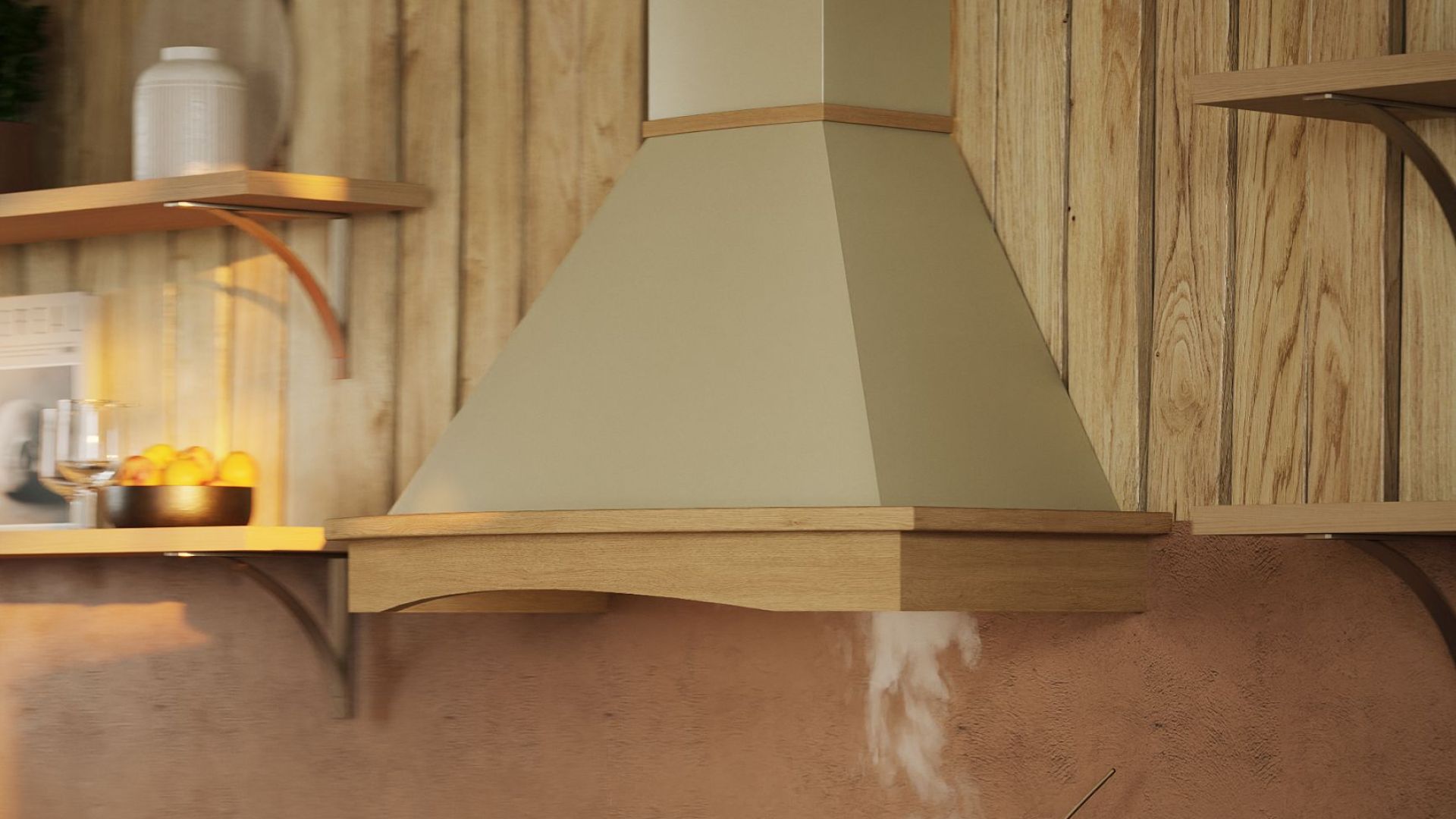 Rustikālie tvaika nosūcēji Rustic Ecru - Bēša - Wizualizacja 4