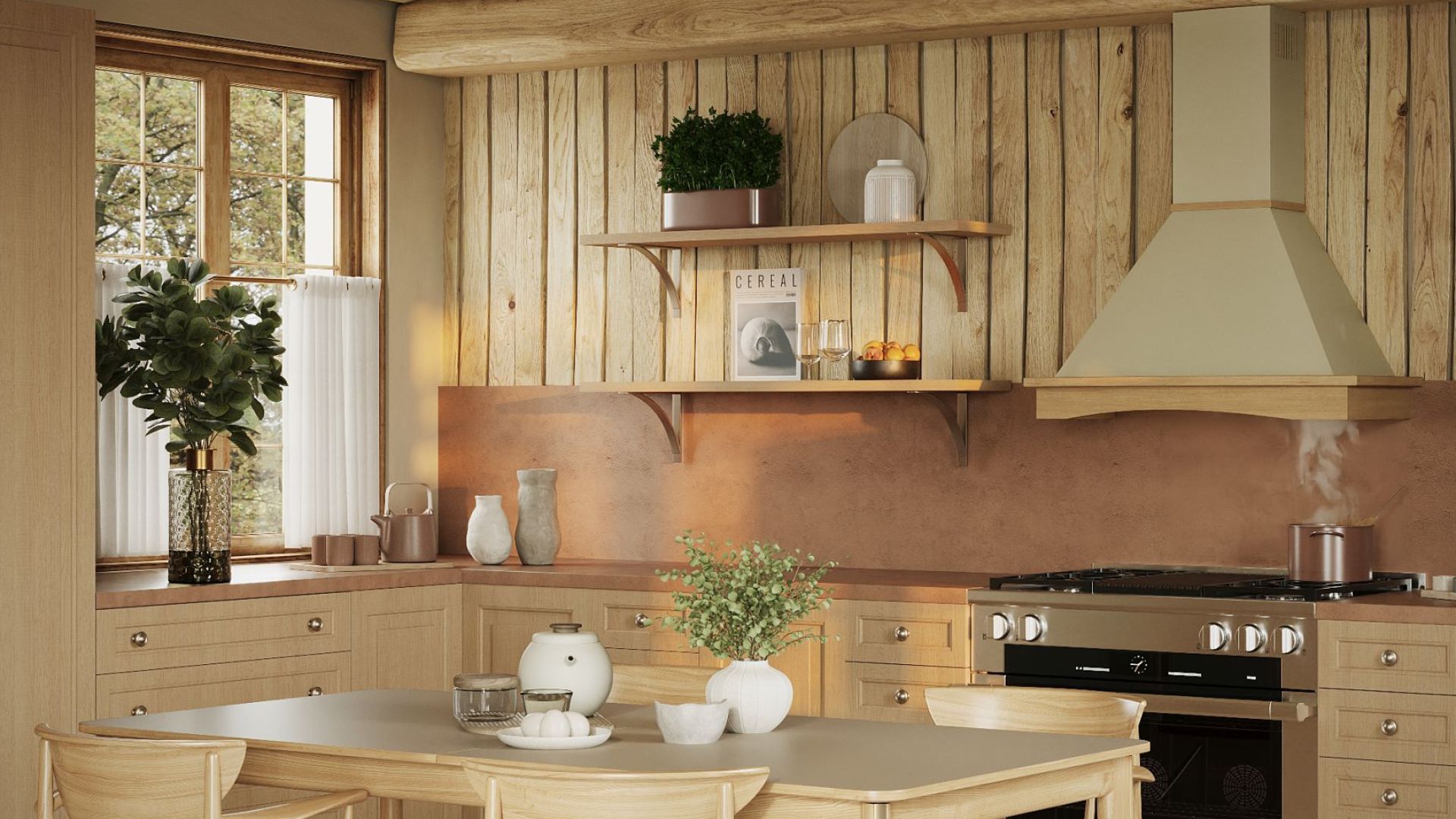 Rustikālie tvaika nosūcēji Rustic Ecru - Bēša - Wizualizacja 5