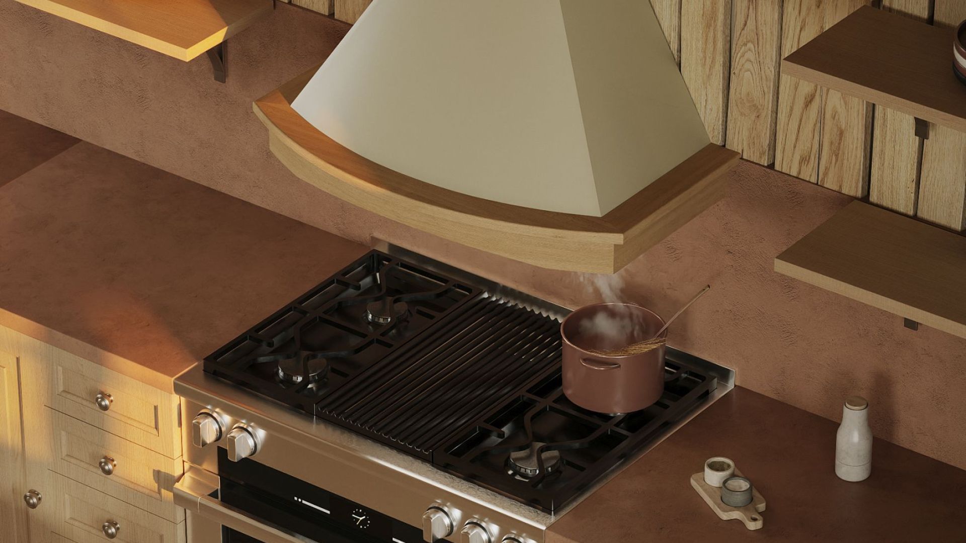 Rustikālie tvaika nosūcēji Rustic Ecru - Bēša - Wizualizacja 8