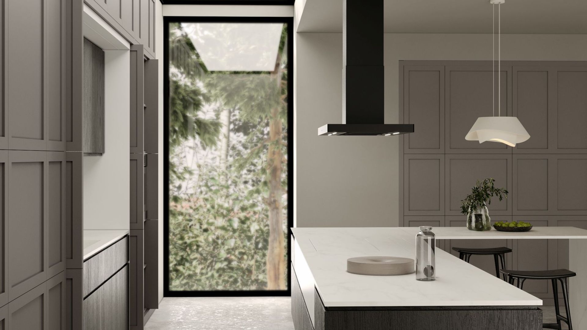 Salas tvaika nosūcēji Sento Island Strips Black Matt - Melns matēts - Wizualizacja 5