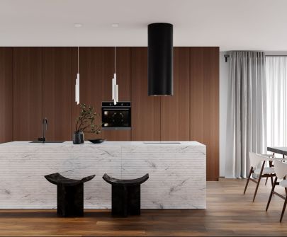 Salas tvaika nosūcēji Tubo Black Matt - Melns matēts - 40 cm - Wizualizacja