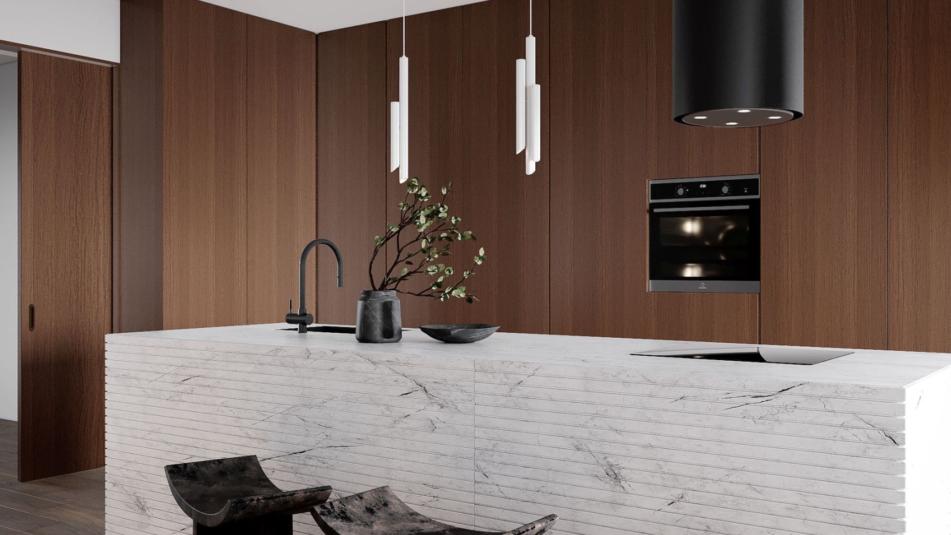 Salas tvaika nosūcēji Tubo Black Matt - Melns matēts - Wizualizacja 7