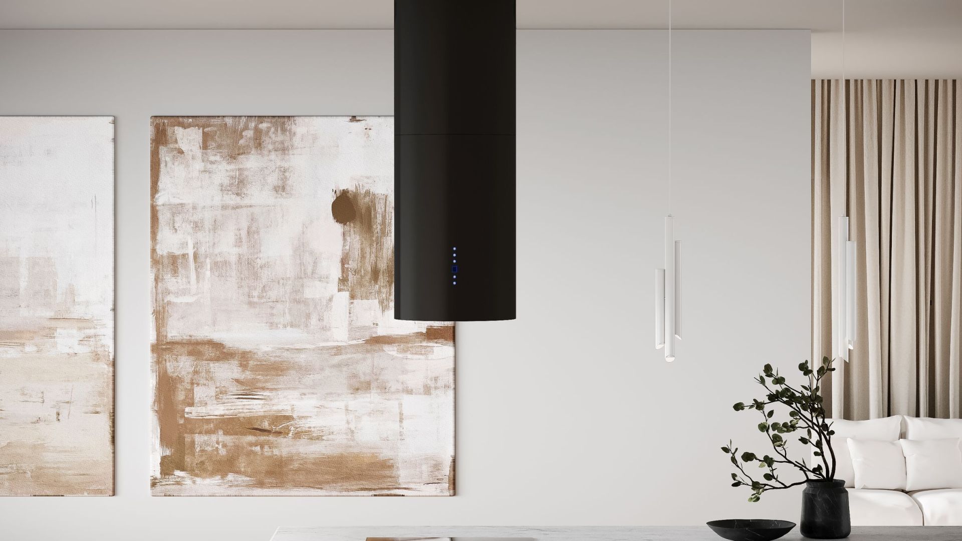 Salas tvaika nosūcēji Tubo Black Matt - Melns matēts - Wizualizacja 6