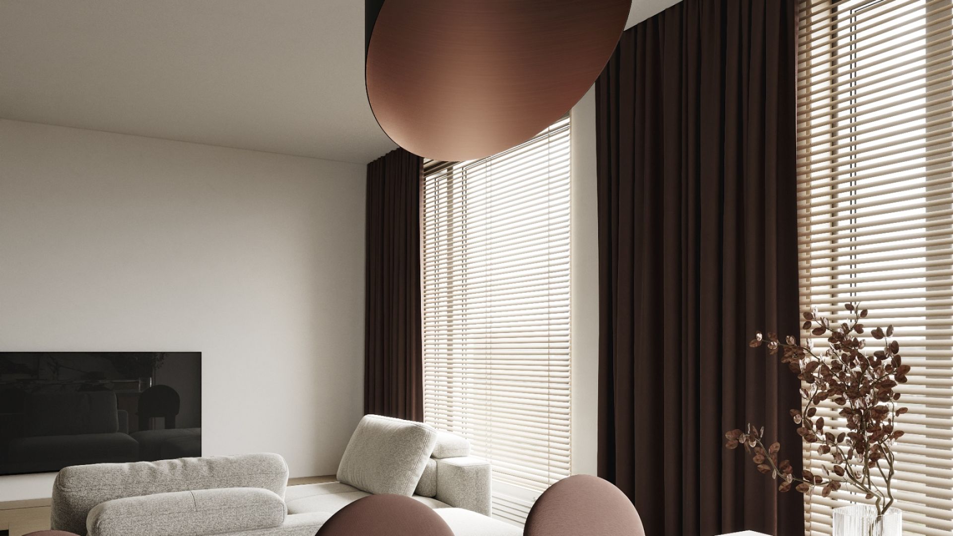 Salas tvaika nosūcēji Hiro Color Black-Copper - Black Matt/Copper - Wizualizacja 5