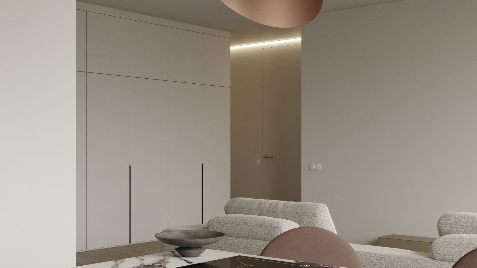 Salas tvaika nosūcēji Hiro Color Black-Copper - Black Matt/Copper - Wizualizacja 8