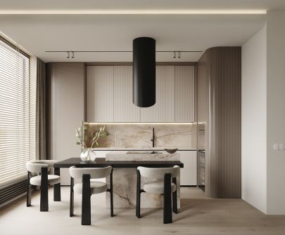 Salas tvaika nosūcēji Hiro Color Black-Kashmir - Black Matt/Kashmir - 40 cm - Wizualizacja