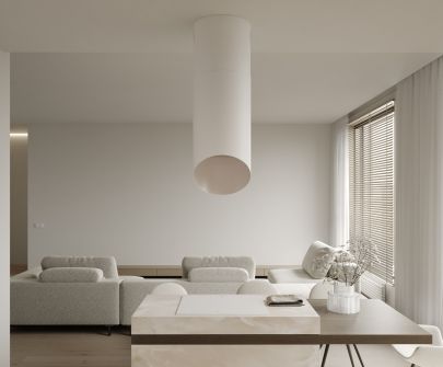 Salas tvaika nosūcēji Hiro Color White-Kashmir - White Matt/Kashmir - 40 cm - Wizualizacja