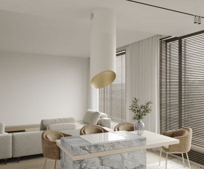 Salas tvaika nosūcēji Hiro Color White-Gold - White Matt/Gold - 40 cm - Wizualizacja