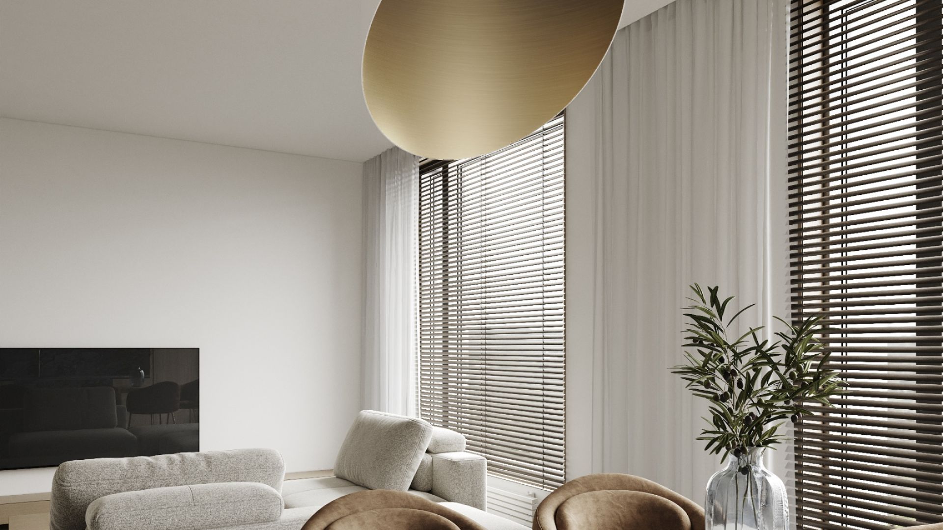 Salas tvaika nosūcēji Hiro Color White-Gold - White Matt/Gold - Wizualizacja 6