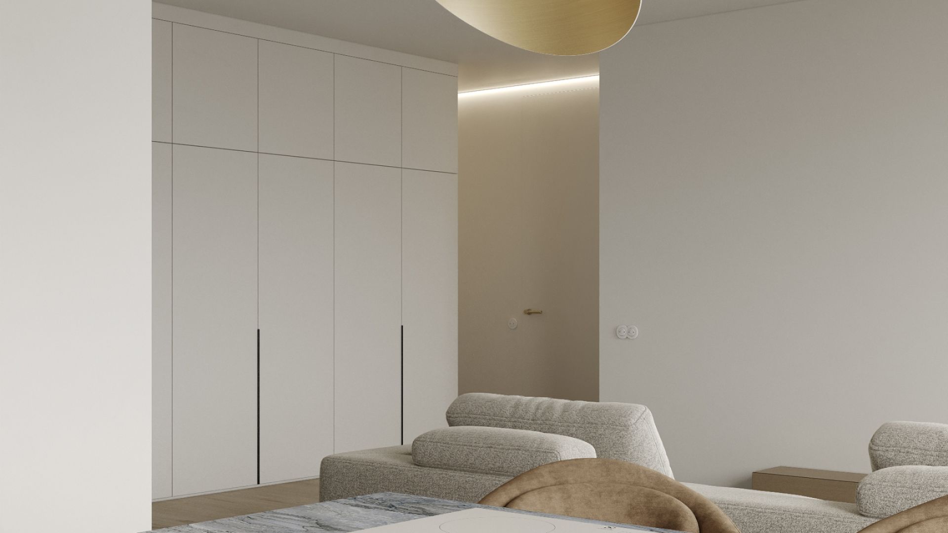 Salas tvaika nosūcēji Hiro Color White-Gold - White Matt/Gold - Wizualizacja 9