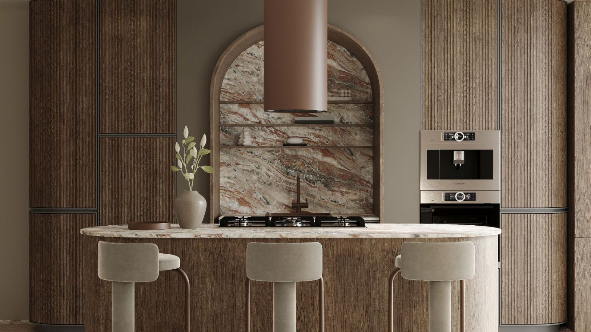 Salas tvaika nosūcēji Cylindro Eco Dusty Rose - Dusty Rose - Wizualizacja 2