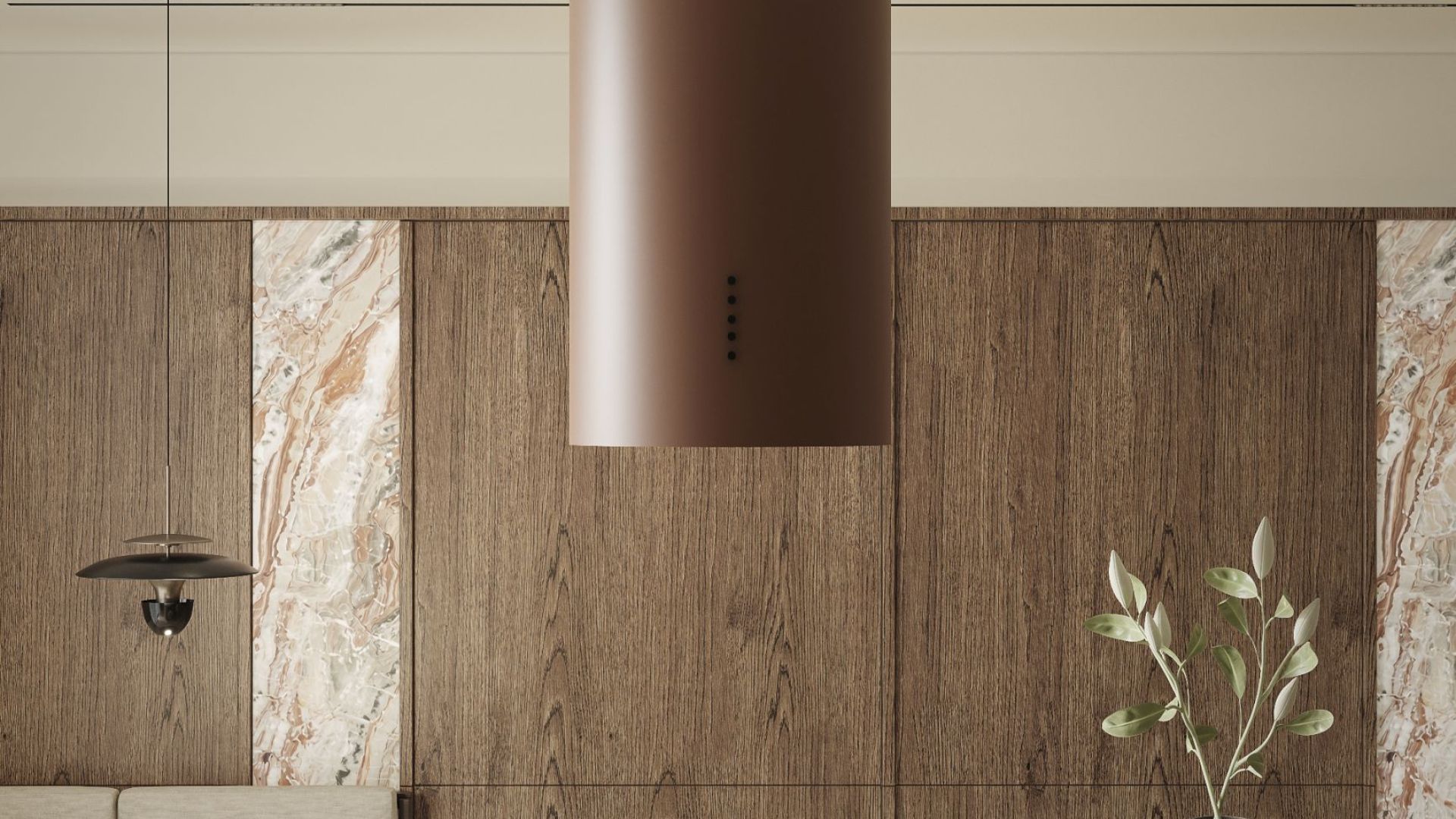Salas tvaika nosūcēji Cylindro Eco Dusty Rose - Dusty Rose - Wizualizacja 4