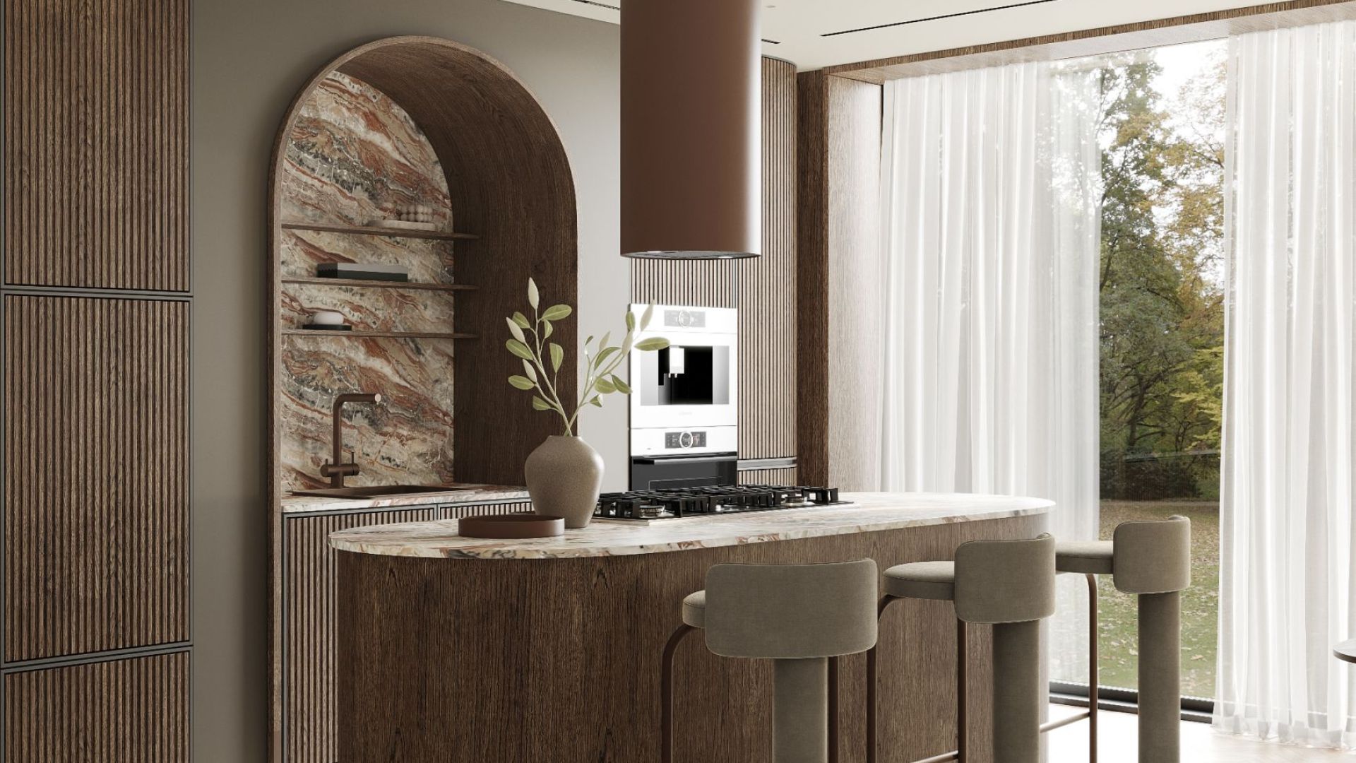Salas tvaika nosūcēji Cylindro Eco Dusty Rose - Dusty Rose - Wizualizacja 7