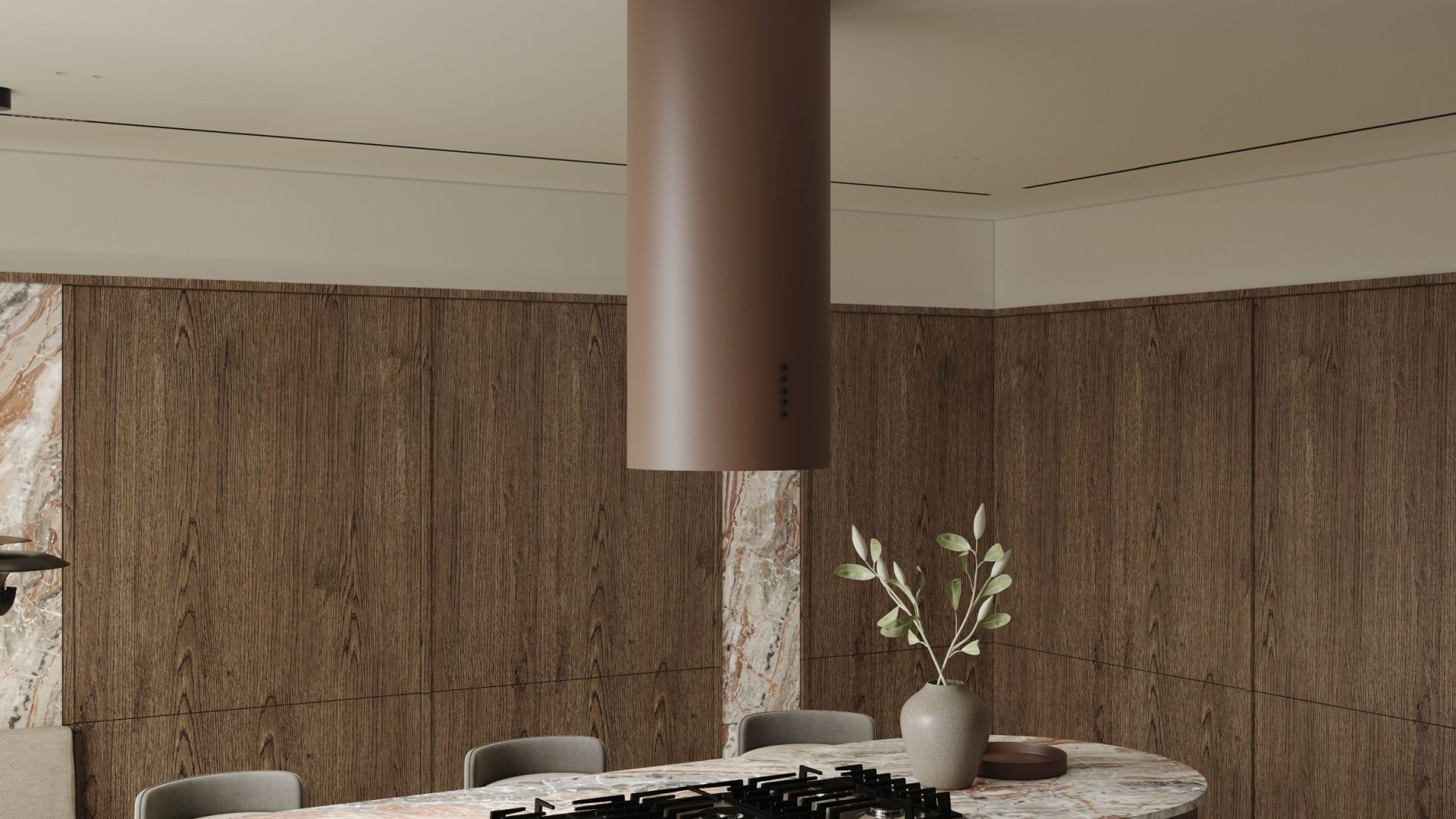 Salas tvaika nosūcēji Cylindro Eco Dusty Rose - Dusty Rose - Wizualizacja 8